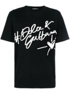 Dolce & Gabbana Designer Signature T-shirt - Black