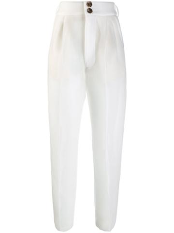 Peter Do Transparent Trousers - White
