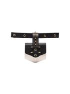 Okhtein Black And White Rodhawk Belt Bag With Studs