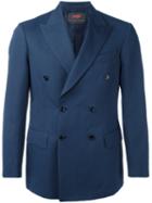 Mp Massimo Piombo - Double-breasted Blazer - Men - Cotton/linen/flax/viscose - 48, Blue, Cotton/linen/flax/viscose