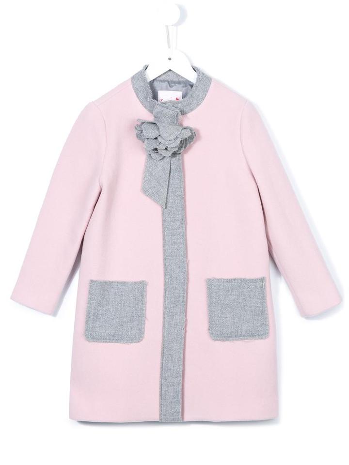 Lanvin Petite Corsage Detail Coat, Girl's, Size: 12 Yrs, Pink/purple