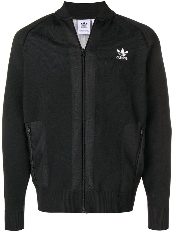 Adidas Chest Logo Zipped Jumper - Black