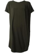 Issey Miyake Round Neck Shift Dress, Women's, Size: 2, Green, Triacetate/polyester/polyurethane