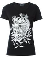 Alexander Mcqueen Butterfly And Floral Skull T-shirt
