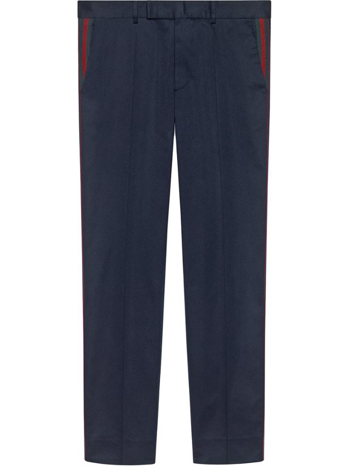 Gucci 60s Pant With Web - Blue