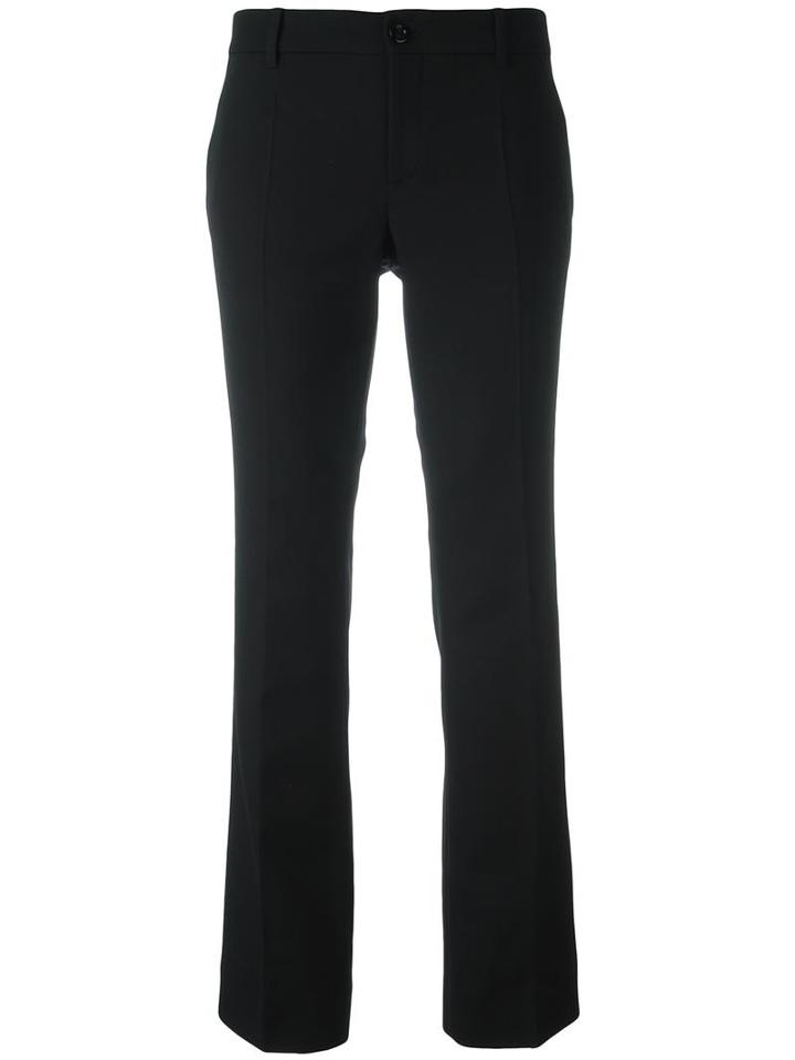 Gucci Tailored Ankle Length Trousers, Women's, Size: 44, Black, Polyester/viscose/wool/spandex/elastane
