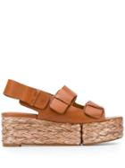 Clergerie Atoll Wedge Sandals - Brown