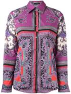 Etro Mixed Print Shirt, Women's, Size: 44, Pink/purple, Cotton/spandex/elastane