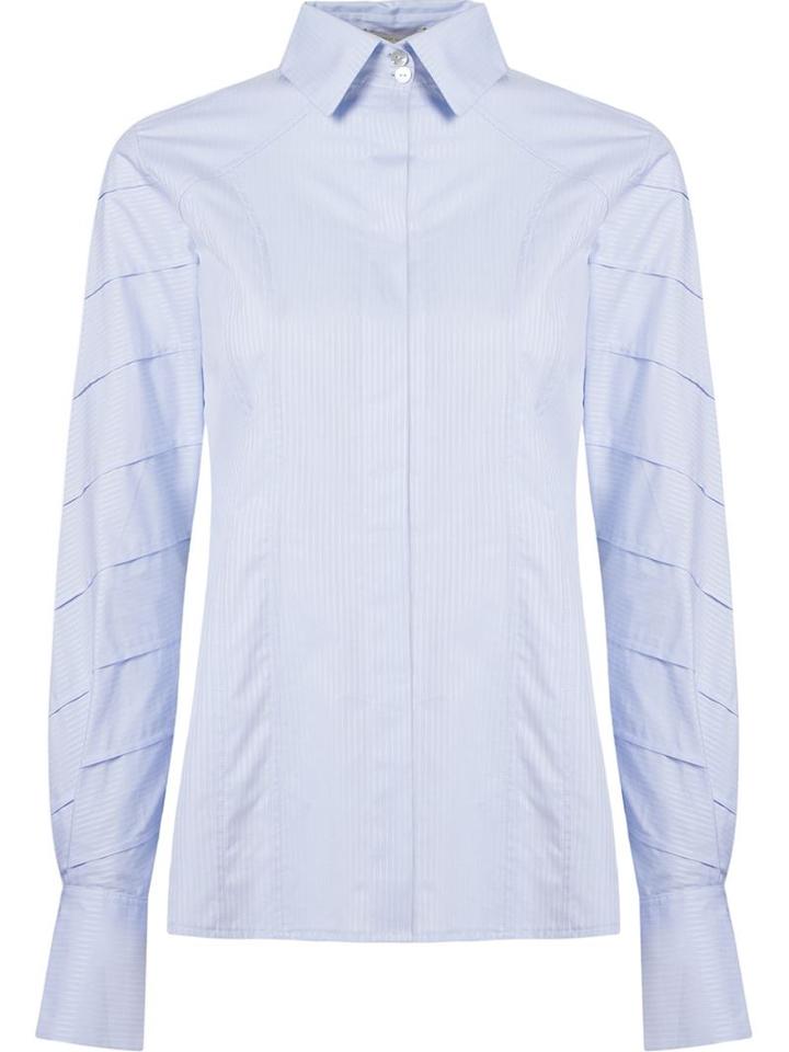 Giuliana Romanno Stripe Panel Shirt, Women's, Size: 40, Blue, Cotton