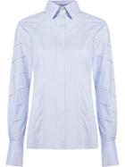 Giuliana Romanno Stripe Panel Shirt, Women's, Size: 40, Blue, Cotton