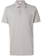 Sunspel Short Sleeved Polo Shirt - Grey