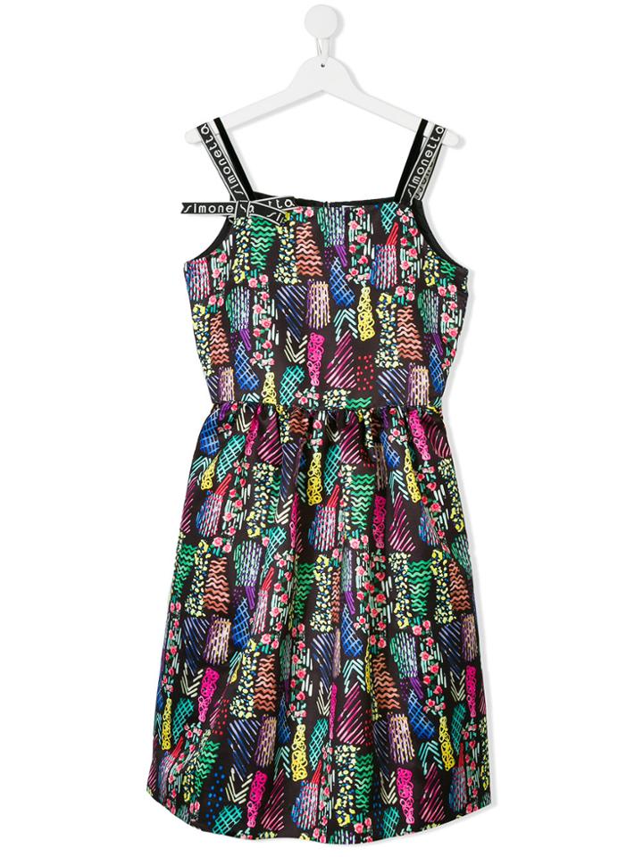 Simonetta Multi Print Dress - Multicolour