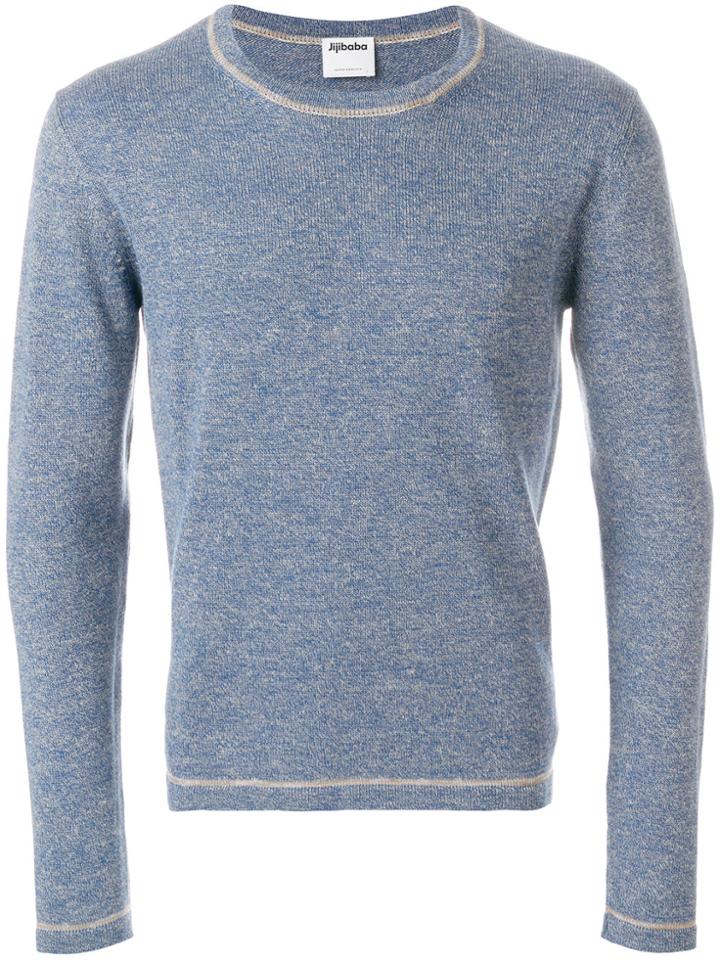 Jijibaba Ribbed Crew Neck - Blue