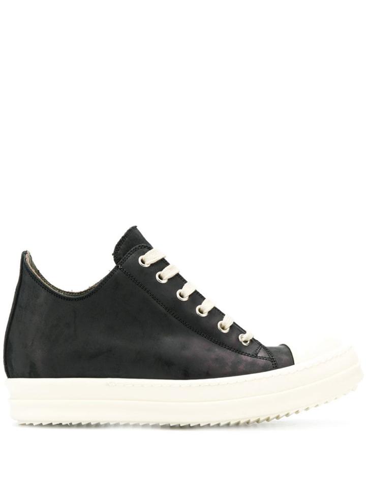 Rick Owens Contrast Toe-cap Sneakers - Black