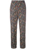 Isabel Marant - Floral Print Trousers - Women - Silk - 40, Black, Silk