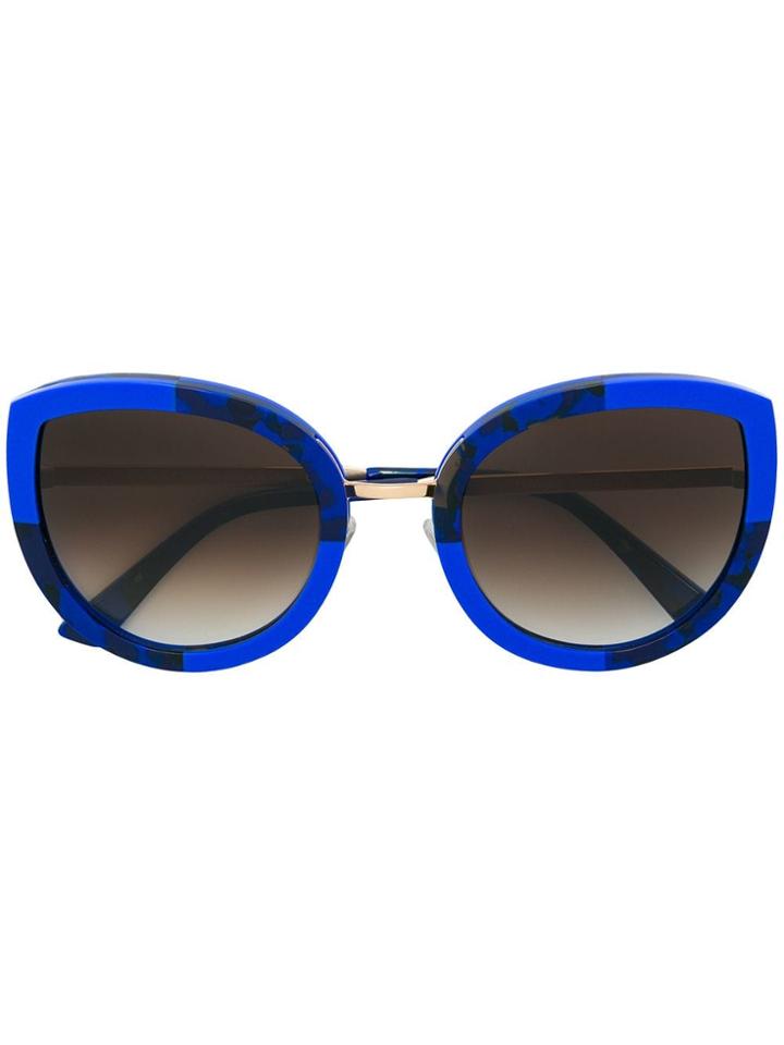 Face À Face Round Cat-eye Sunglasses - Blue