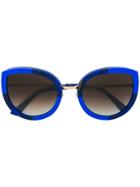 Face À Face Round Cat-eye Sunglasses - Blue