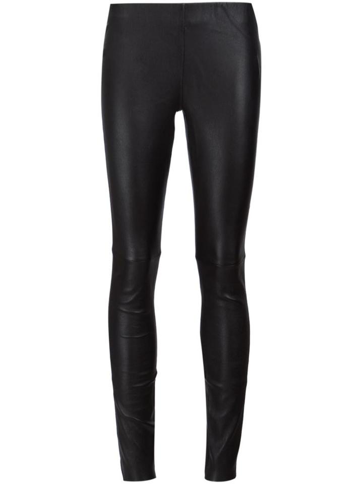 Anine Bing Leather Leggings, Women's, Size: Large, Black, Leather