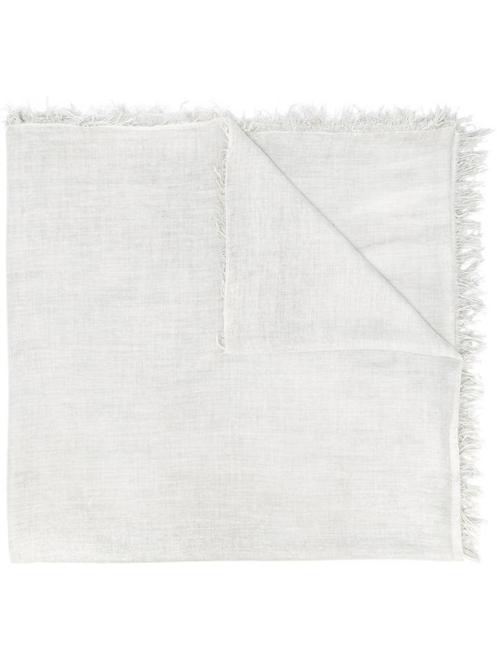 Eleventy - Fringed Scarf - Women - Polyester/viscose - One Size, Women's, Nude/neutrals, Polyester/viscose