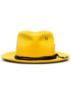 Nick Fouquet Kane Compass Print Fedora Hat - Yellow