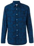 Bellerose Camouflage Print Shirt, Men's, Size: Large, Blue, Cotton