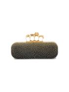 Alexander Mcqueen Studded Knuckle Box Clutch - Black
