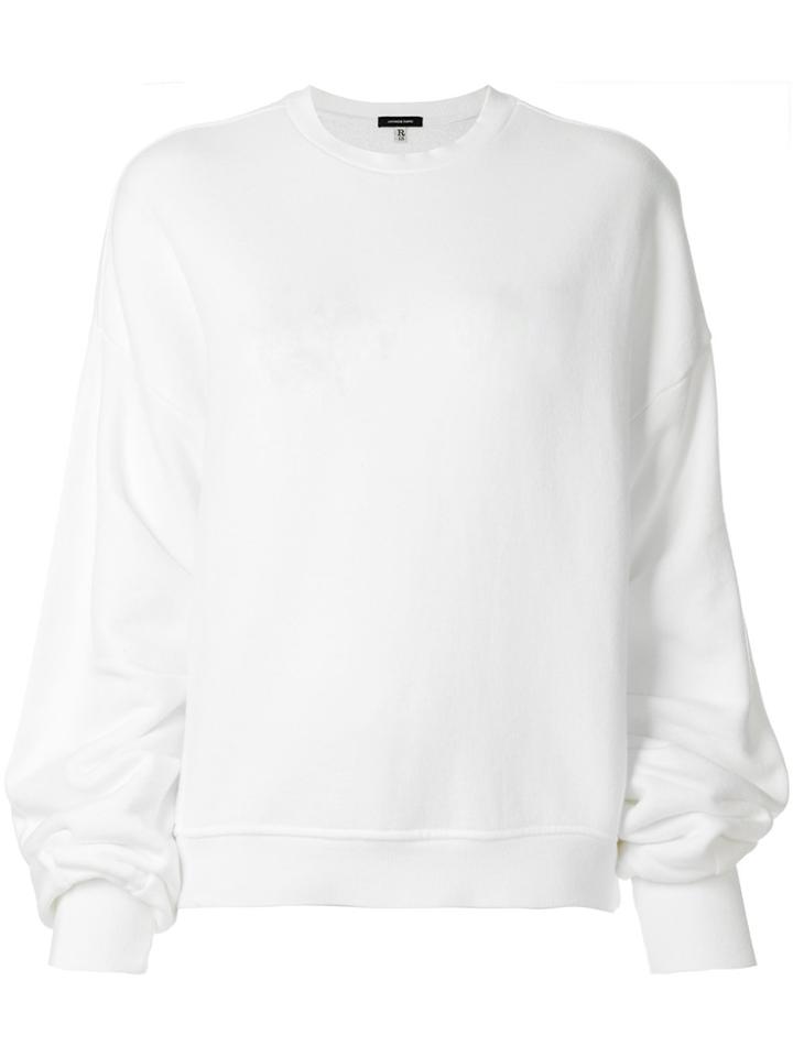 R13 Elongated-sleeve Sweatshirt - White