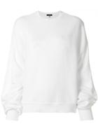 R13 Elongated-sleeve Sweatshirt - White