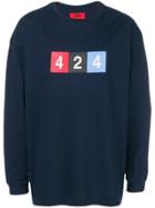 424 Logo Print Sweatshirt - Blue