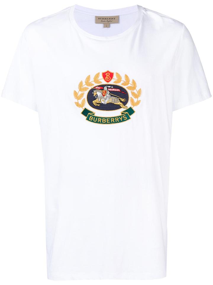 Burberry Embroidered Logo T-shirt - White