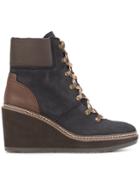 See By Chloé Hiking Style Wedge Boots - Black