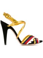 Gucci Sylvie Metallic Sandals - Multicolour