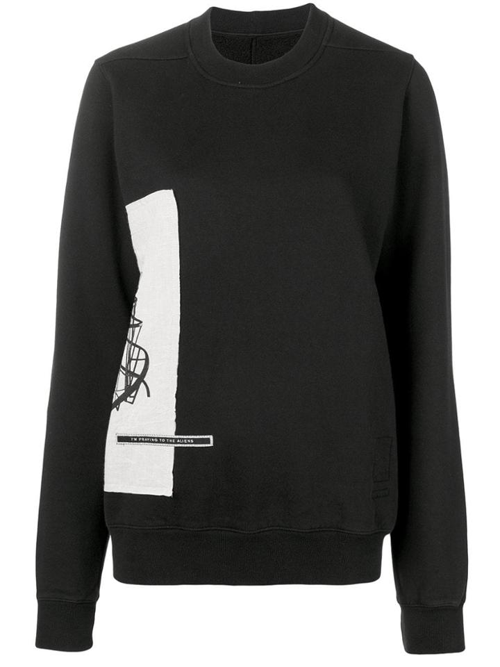 Rick Owens Drkshdw Contrast Print Jumper - Black