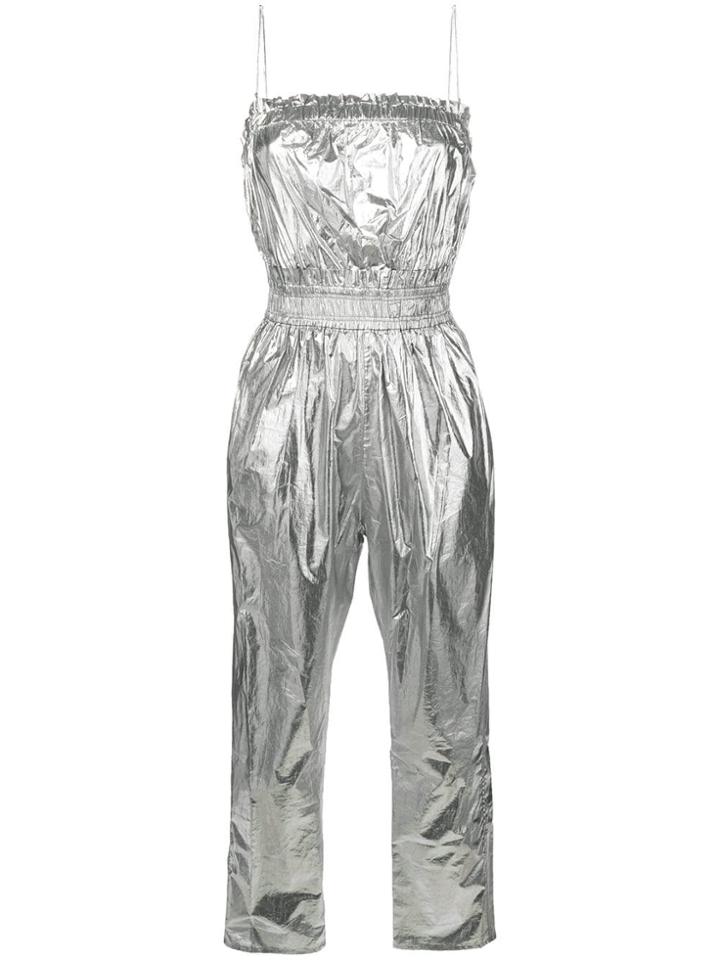 Isabel Marant Metallic Styled Jumpsuit - Silver
