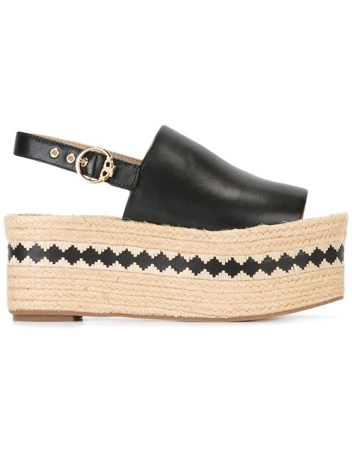 Tory Burch Slingback Platform Sandals - Black