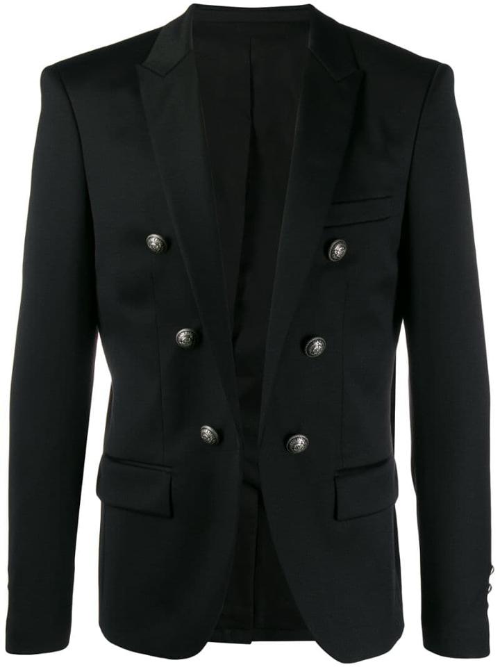 Balmain Open Front Blazer - Black