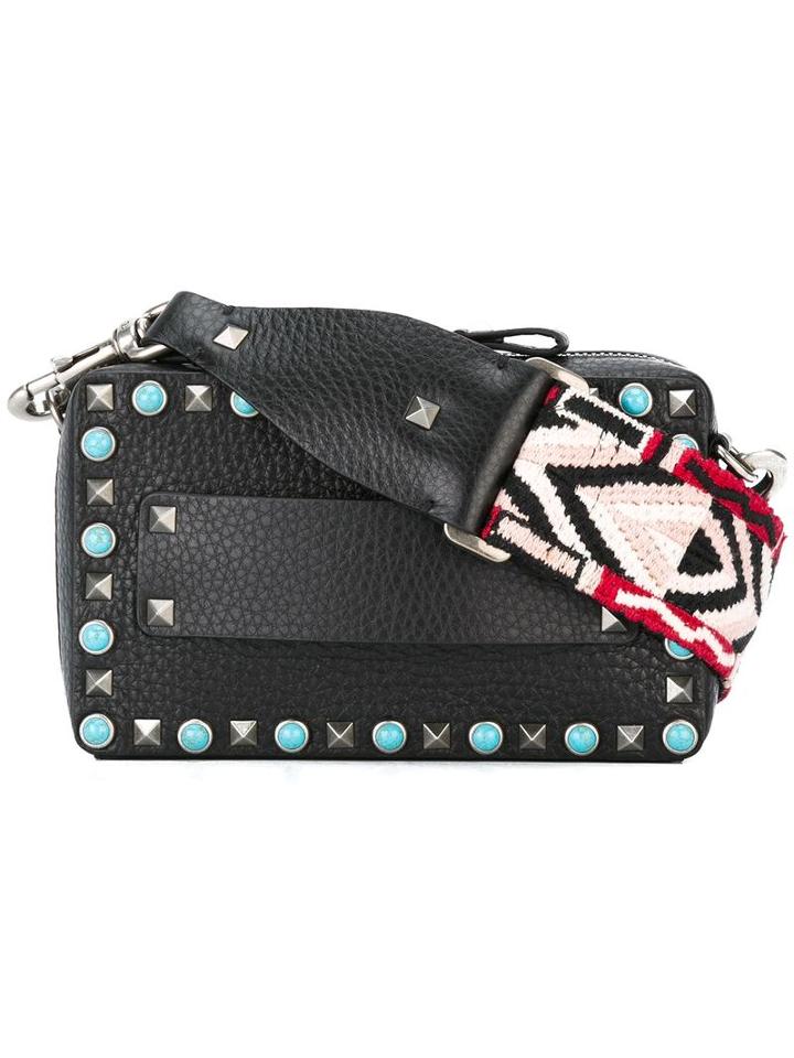 Valentino Valentino Garavani 'rockstud Rolling' Shoulder Bag, Women's, Black, Calf Leather