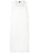Comme Des Garçons Homme Plus Open Back Long Tank Top - White