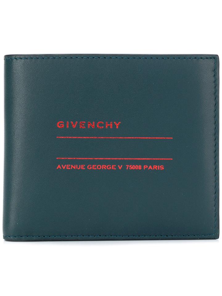 Givenchy Printed Wallet - Blue