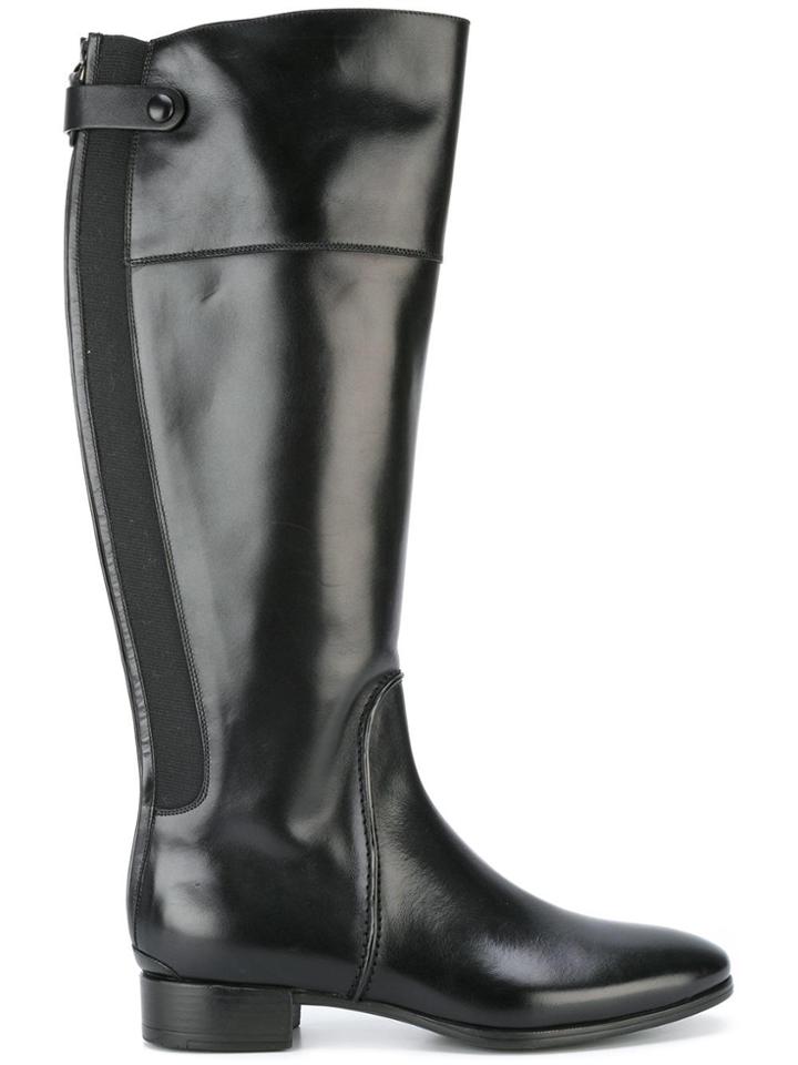 Santoni Knee Length Boots - Black