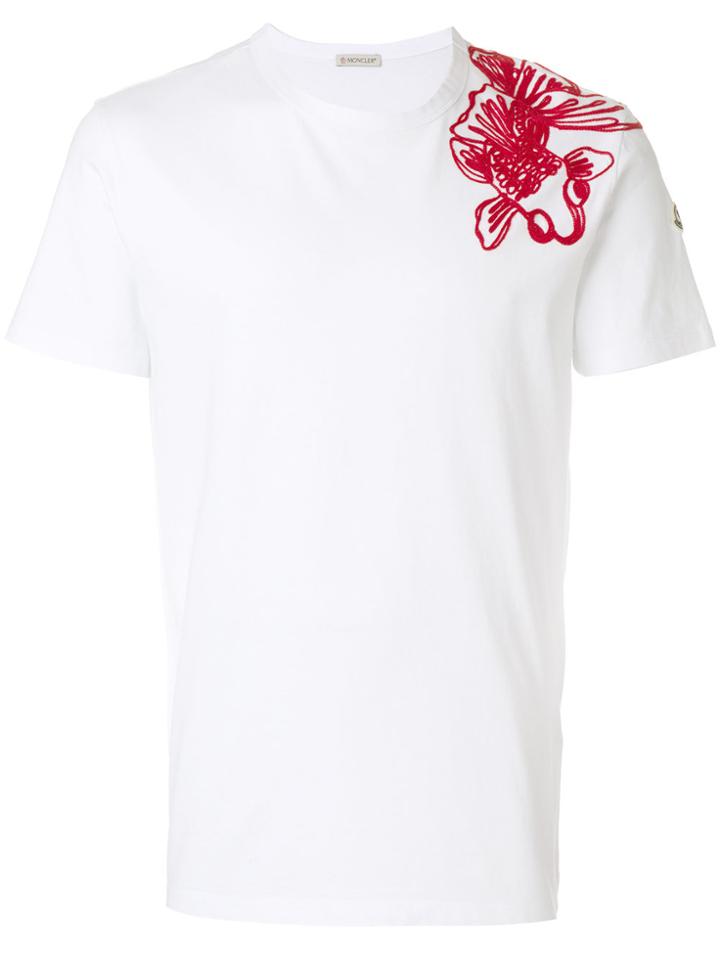 Moncler Embroidered T-shirt - White