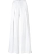 Kenzo Palazzo Pants, Women's, Size: 36, White, Polyester/viscose/spandex/elastane