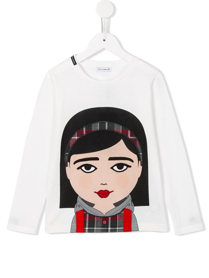 Dolce & Gabbana Kids 'dg Family' Top, Girl's, Size: 10 Yrs, White