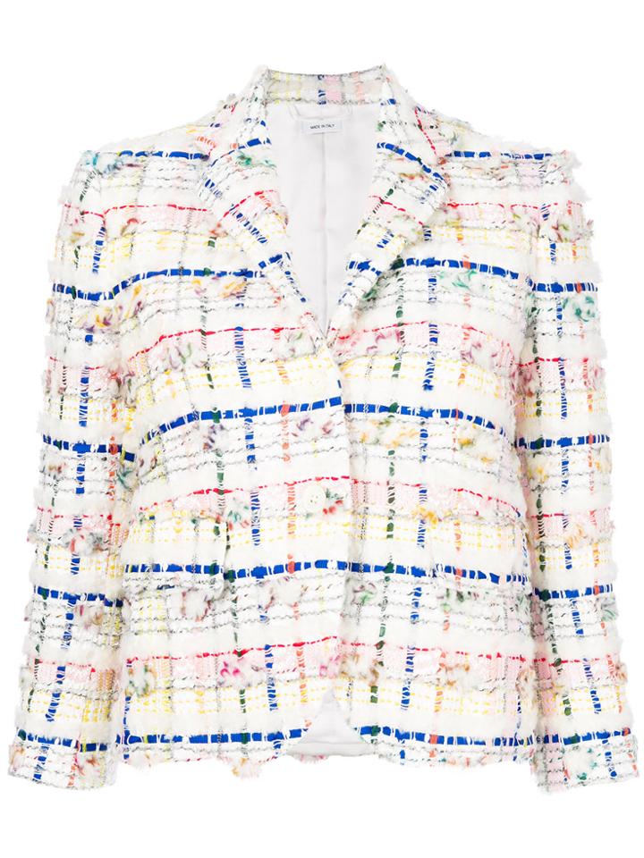 Thom Browne Flap Pockets Tweed Jacket - White