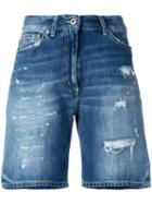 Dondup Distressed Denim Shorts, Women's, Size: 27, Blue, Cotton