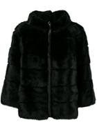 Blugirl High Neck Boxy Coat - Black