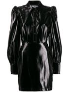 Msgm Puff-sleeve Dress - Black