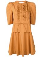 See By Chloé Puff Sleeve Dress - Brown