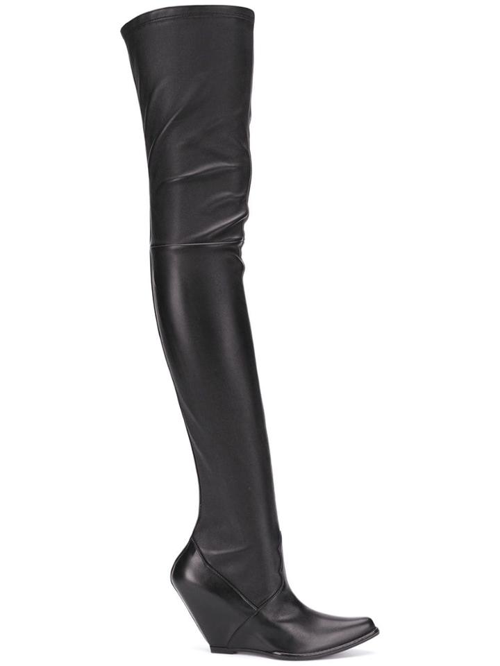 Unravel Project Stretch Over-the-knee Boots - Black