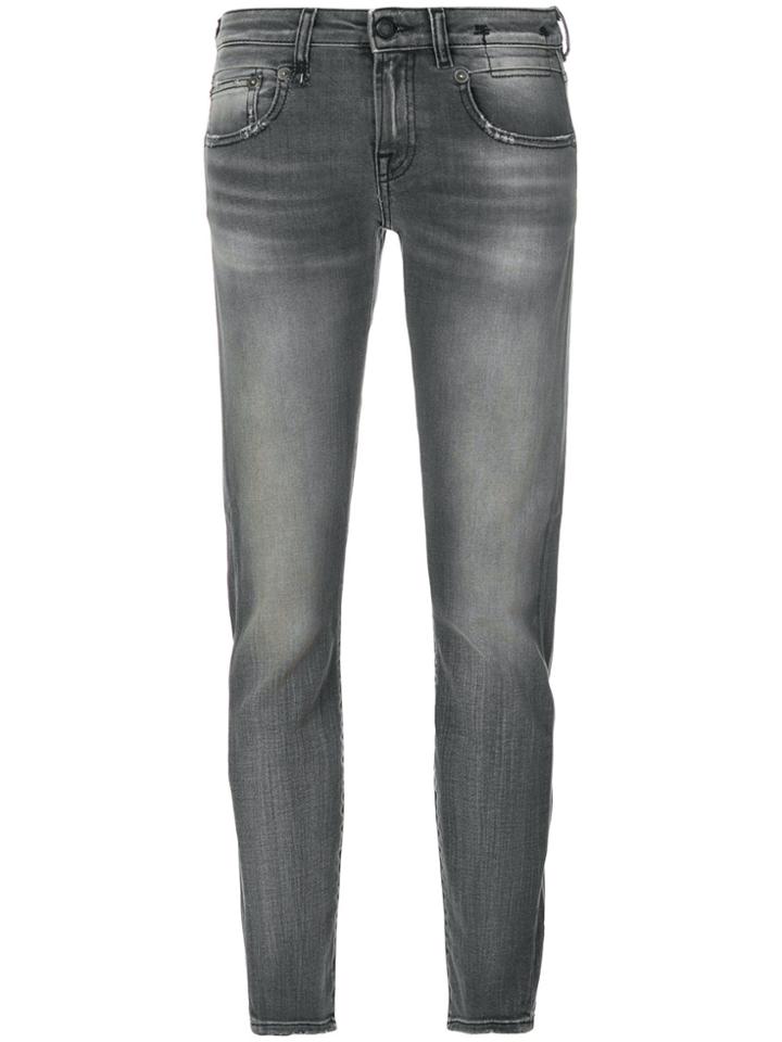 R13 Cropped Jeans - Grey